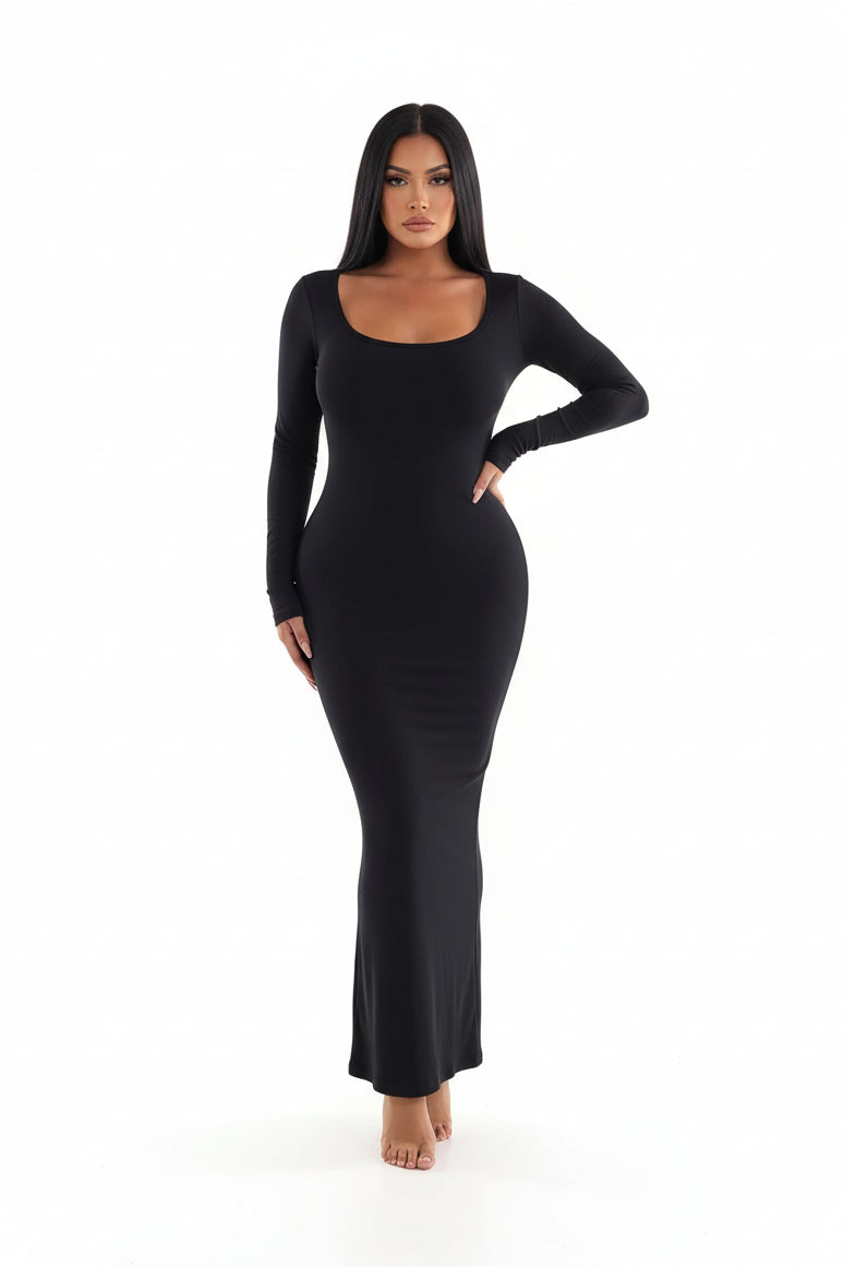 Sleek Sculpt Long Sleeve Dress Sheyln