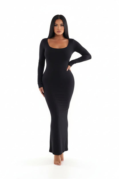 Sleek Sculpt Long Sleeve Dress Sheyln