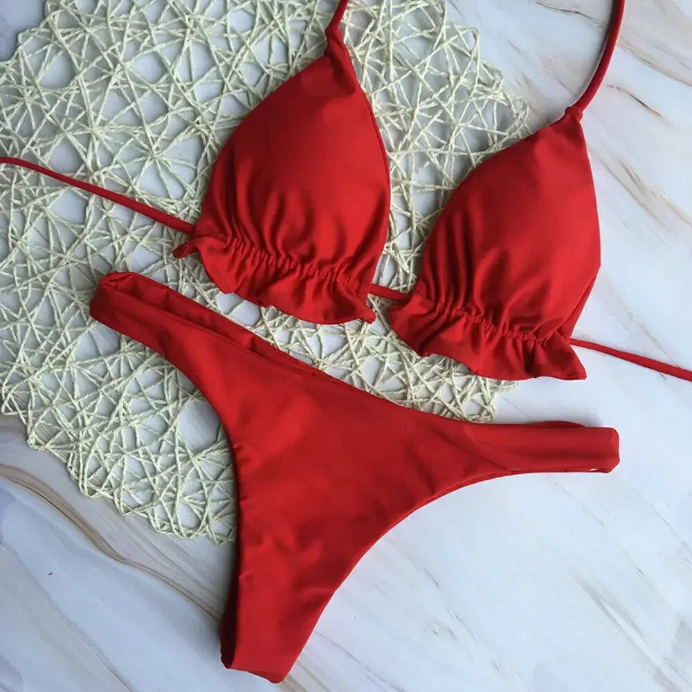 Bandage Push-Up Thong Bikini Set Sheyln