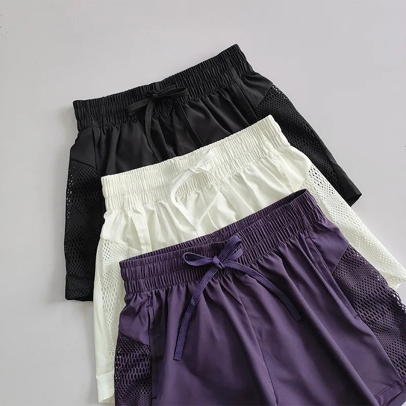 High-Waist 2-in-1 Yoga Shorts Sheyln