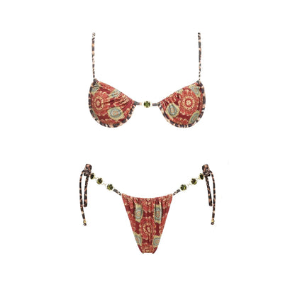 Shiny Diamond Halter Bikini Set Sheyln