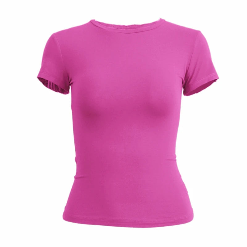 O-Neck Slim Knit Tee Sheyln