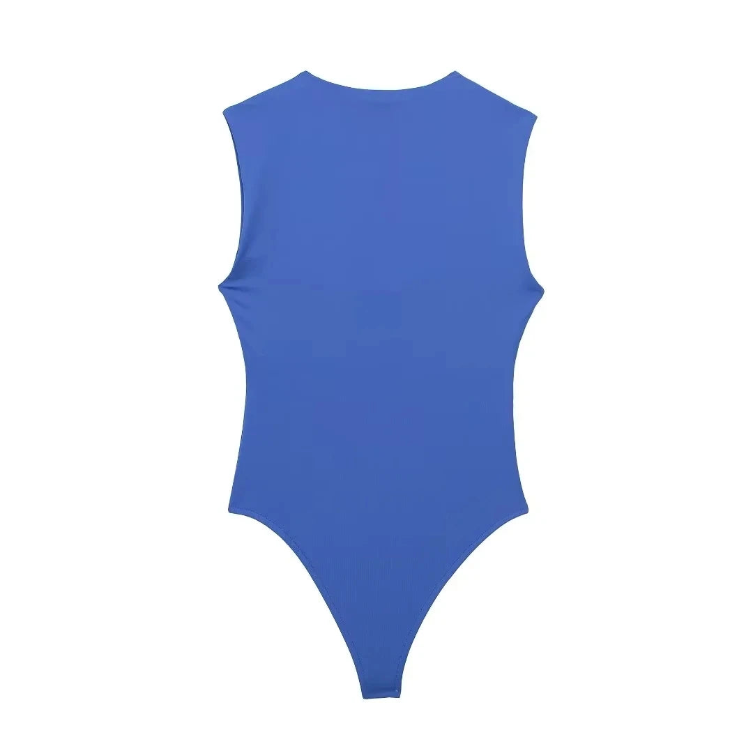 Square Neck Sleeveless Bodysuit Sheyln