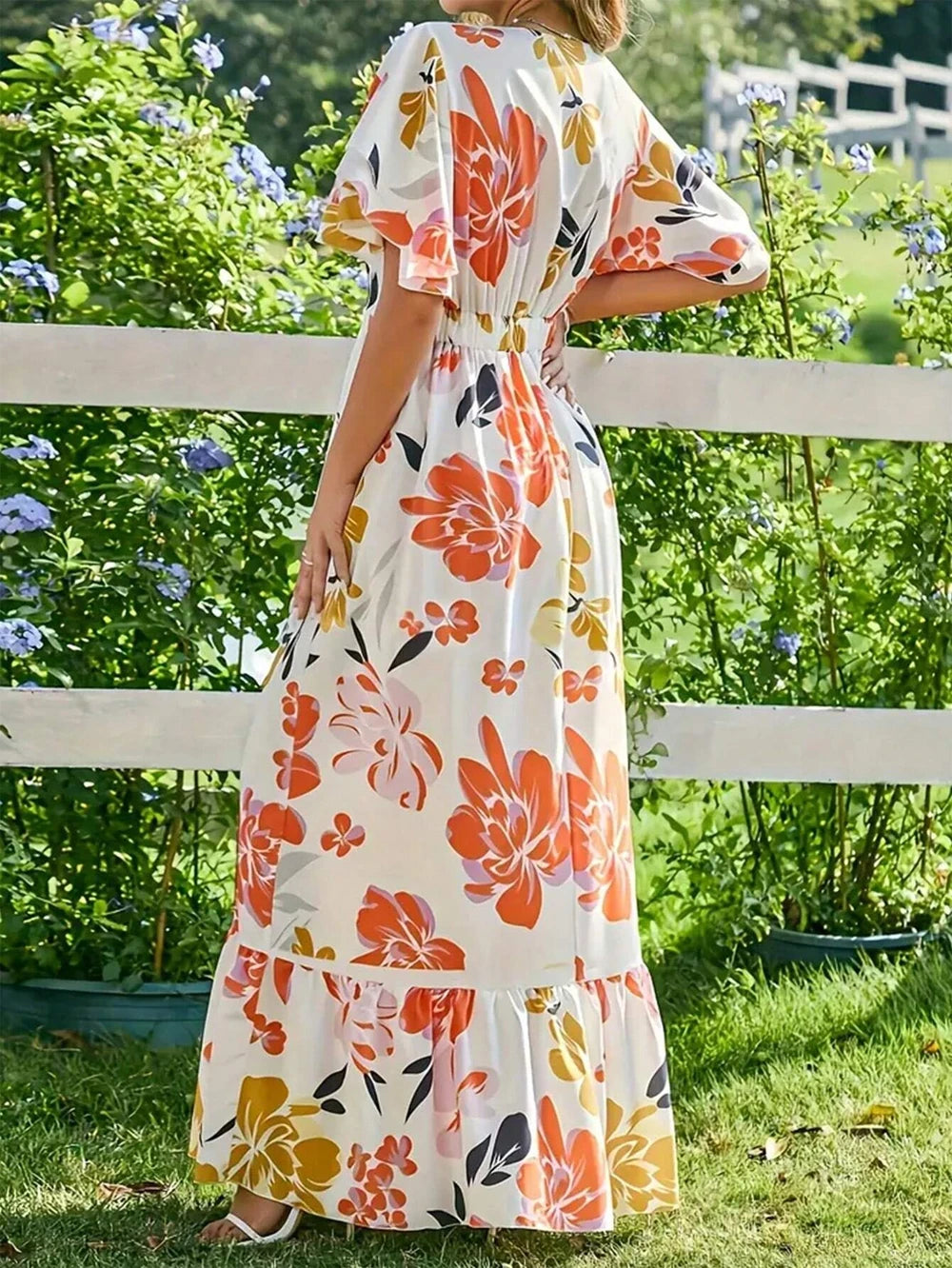 French Frill Maxi Dress Sheyln