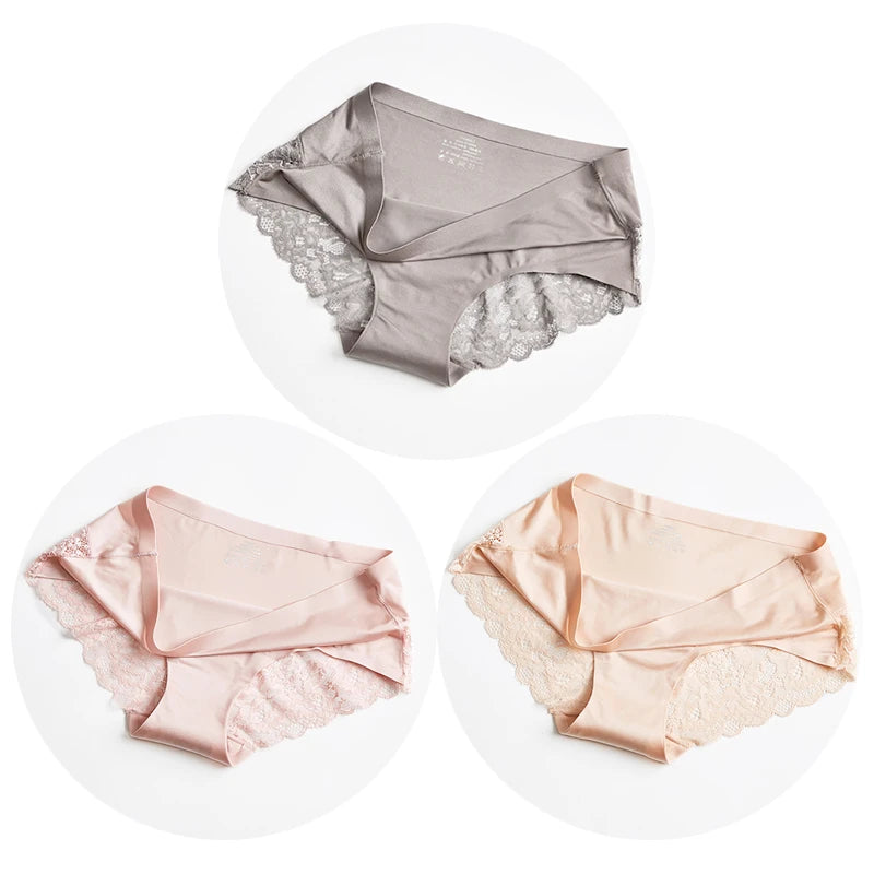 Satin Lace Briefs 3-Pack Sheyln