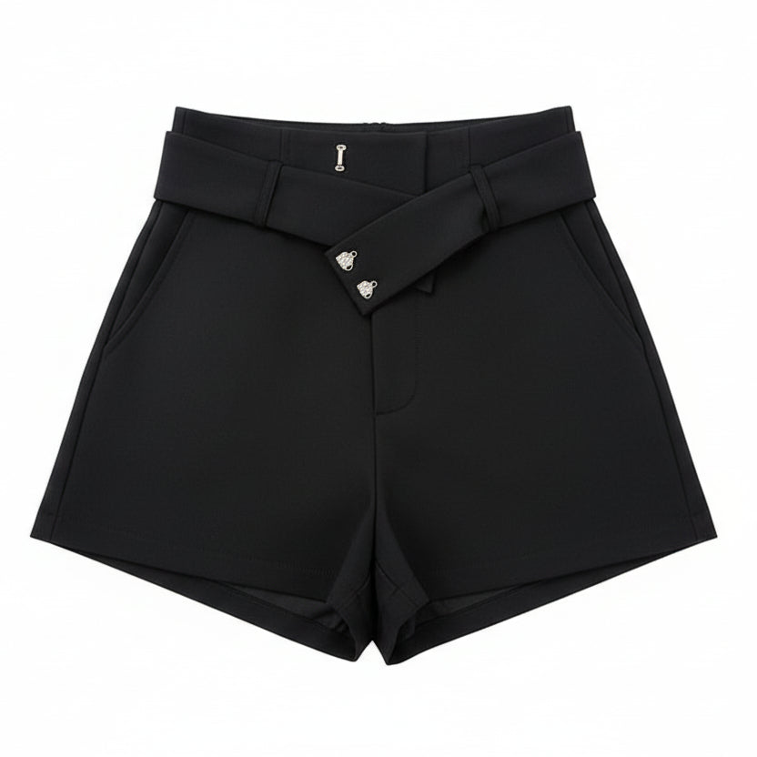 Black High-Waisted Shorts