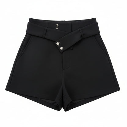 Black High-Waisted Shorts
