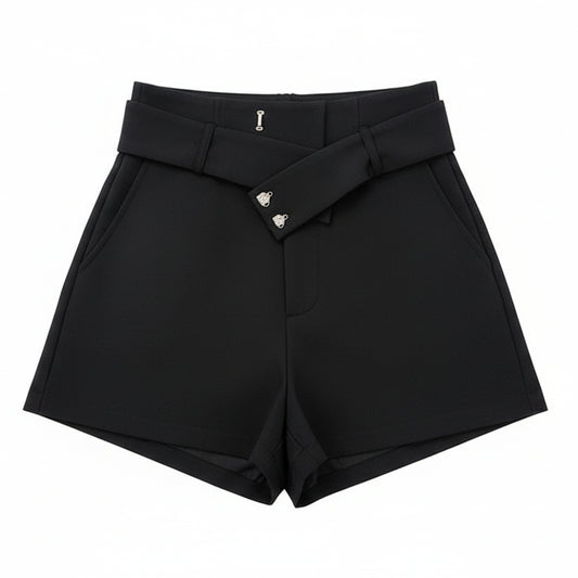 Black High-Waisted Shorts