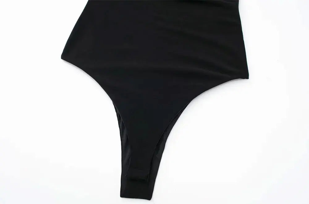 Sweetheart Draped Backless Bodysuit Sheyln