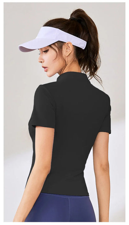 Zip-Front Active Top Sheyln