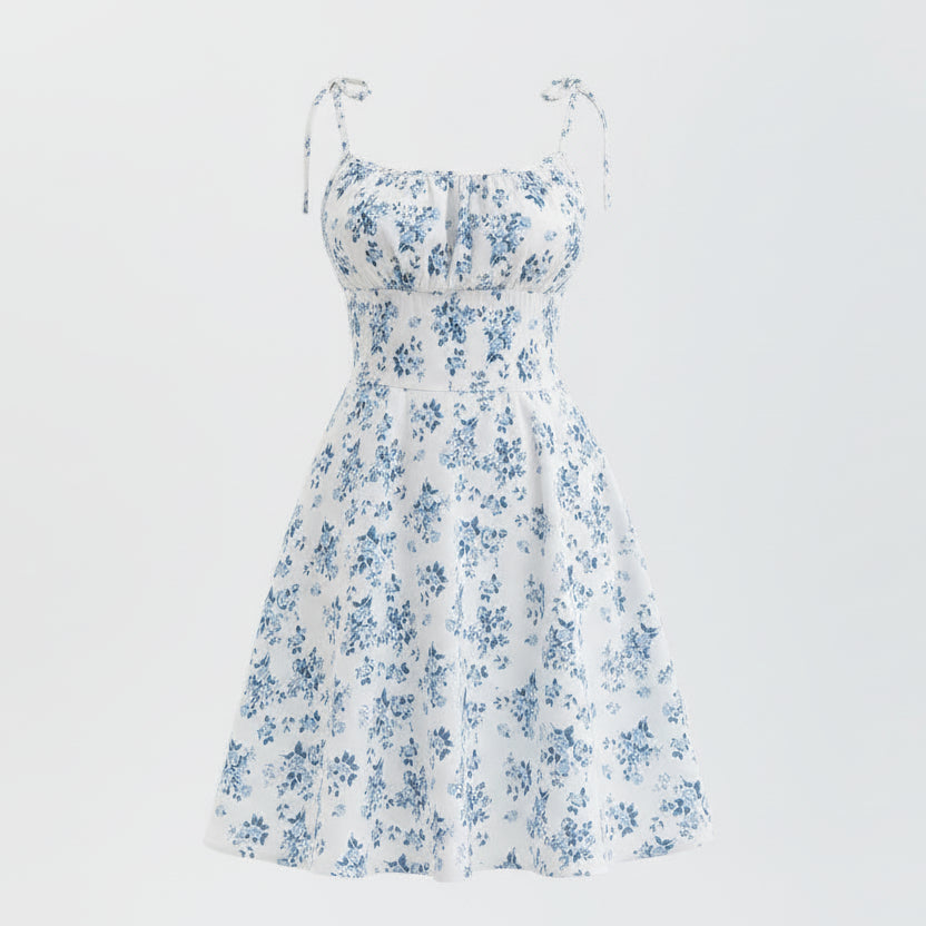 Floral Strap Mini Dress Sheyln