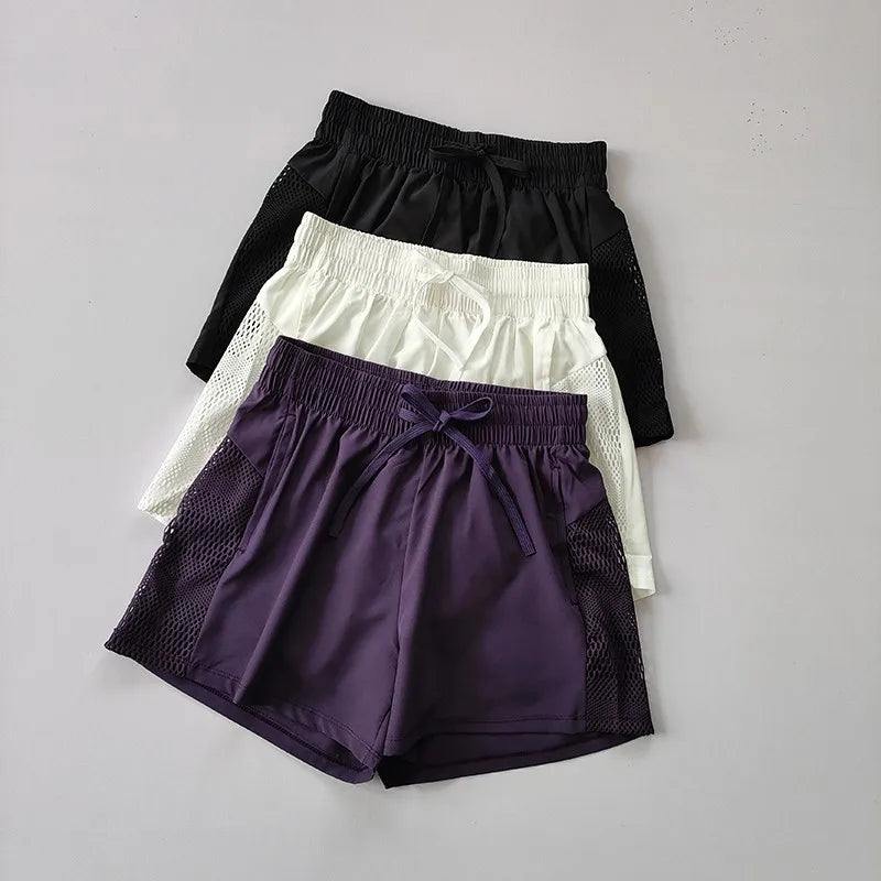 High-Waist 2-in-1 Yoga Shorts Sheyln